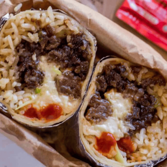 burrito in paper bag