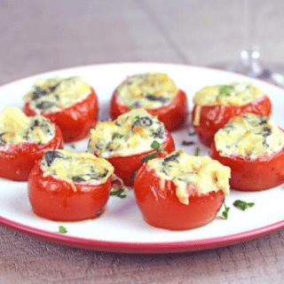 plated tomato appetizer