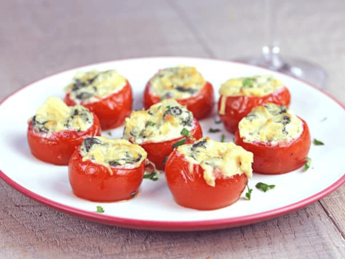 plated tomato appetizer 