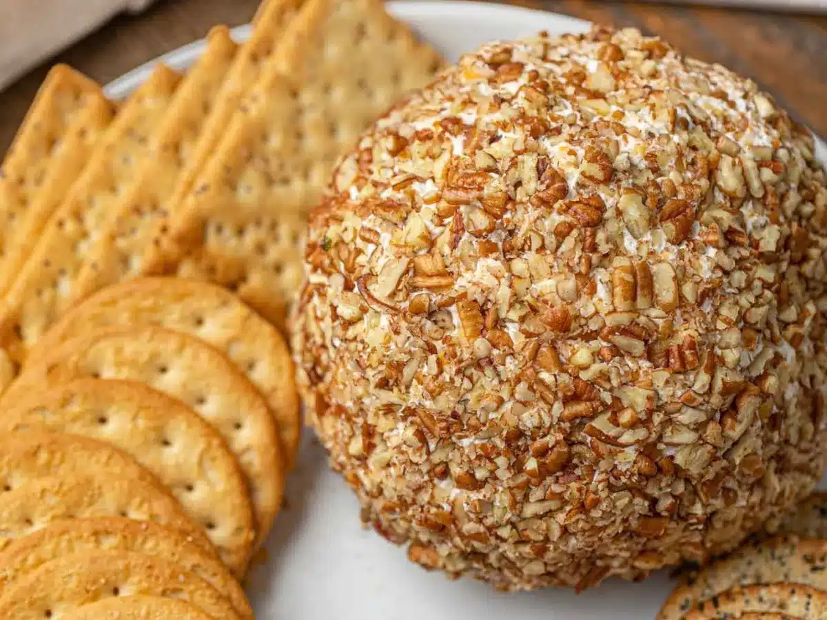Ingredients rolled up and served on a plate with crackers