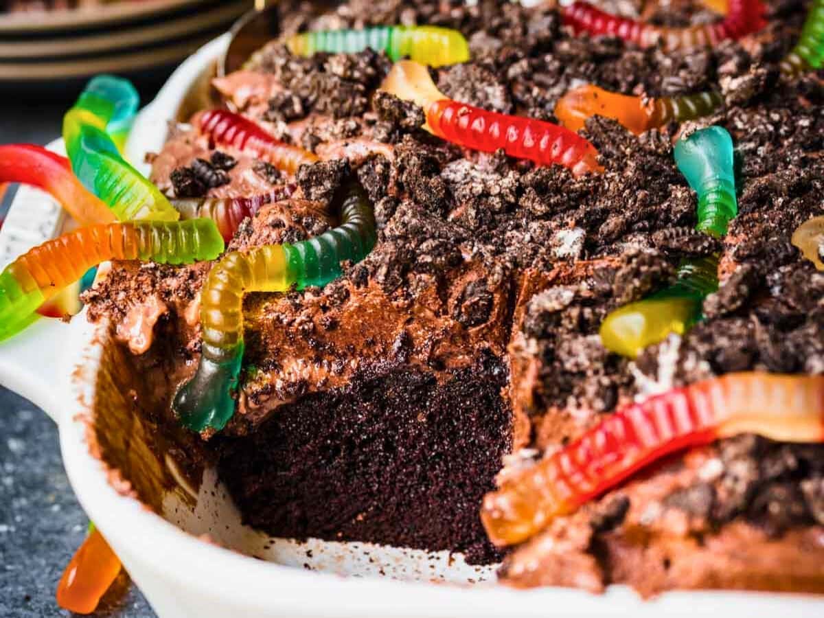 piece taken out of cake