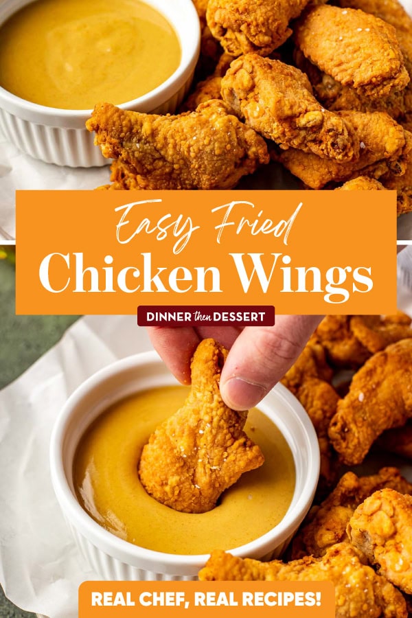 Collage of chicken wings and with one being dipped in sauce