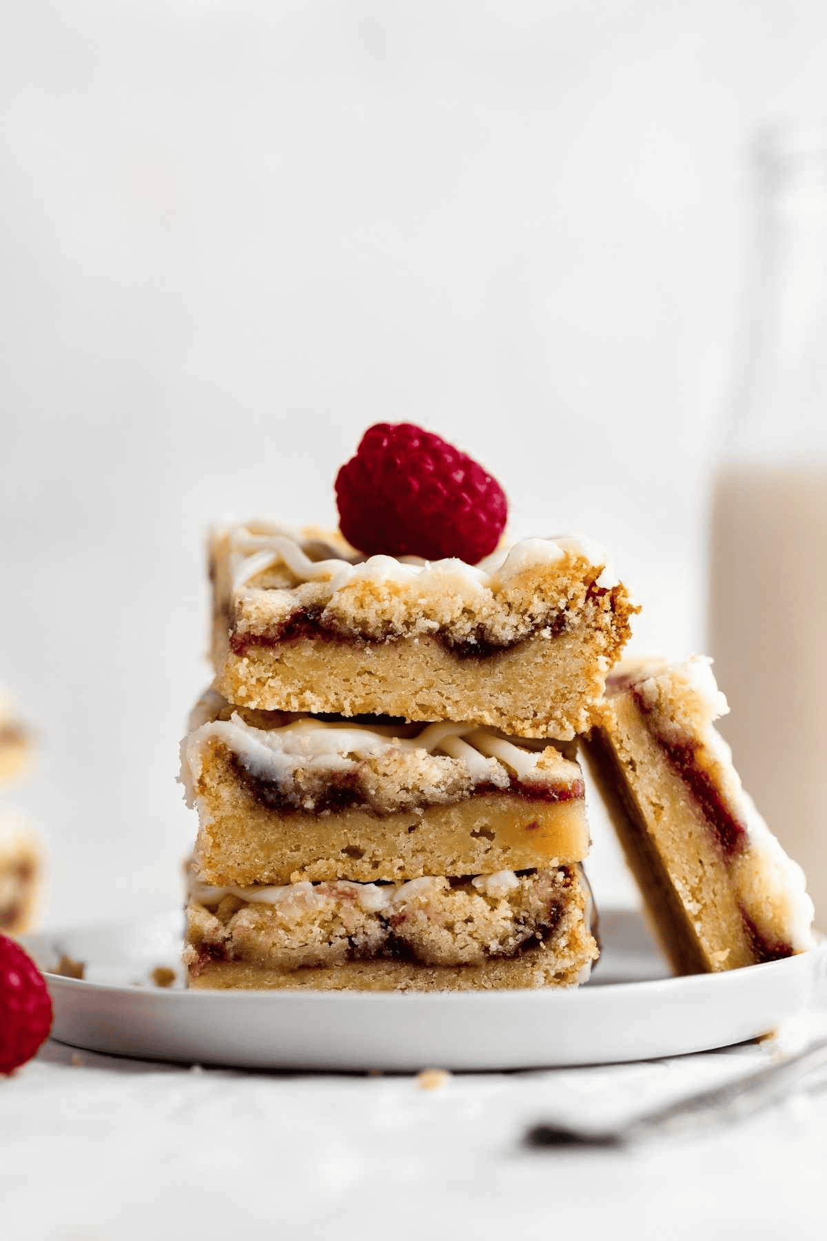 Stack of raspberry bars