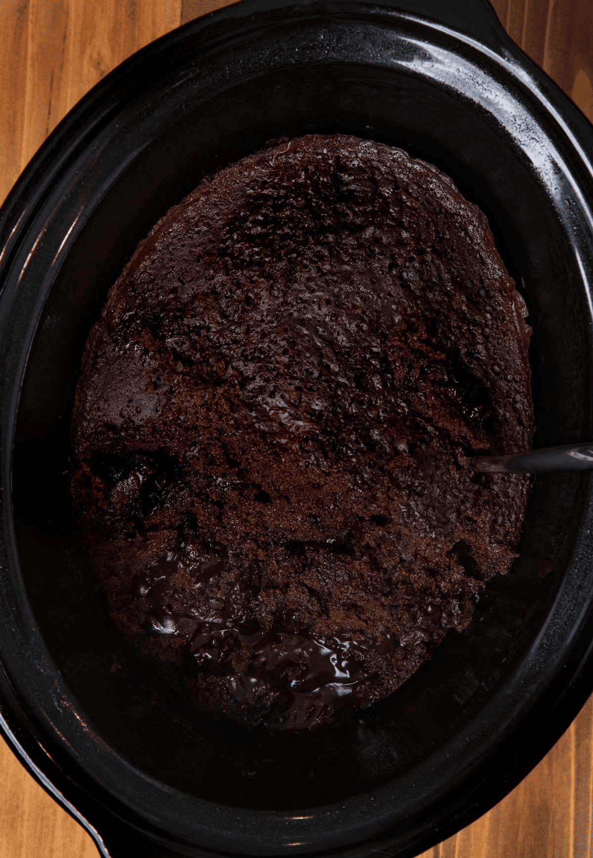 Chocolate cake in a slow cooker
