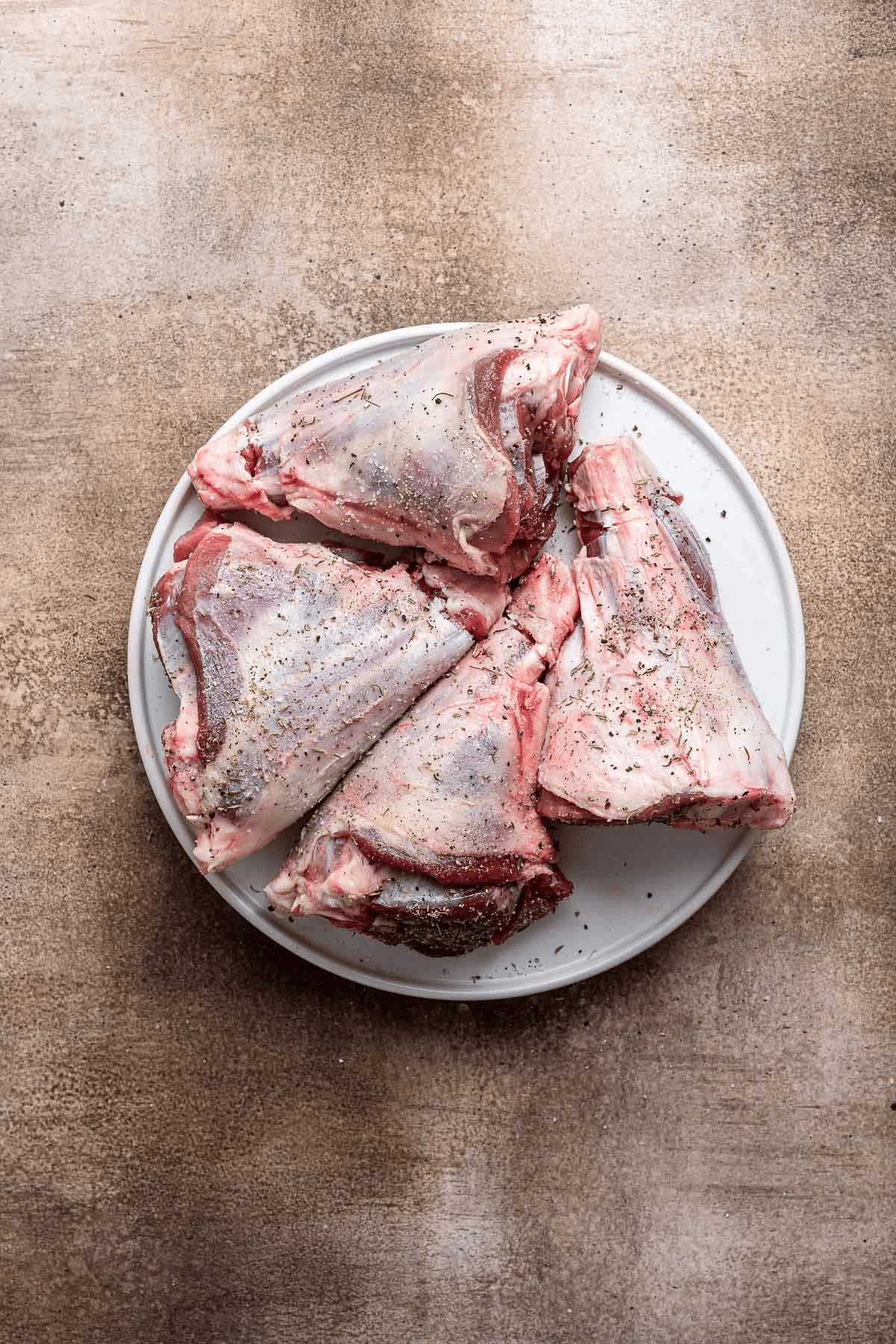 Raw lamb shanks
