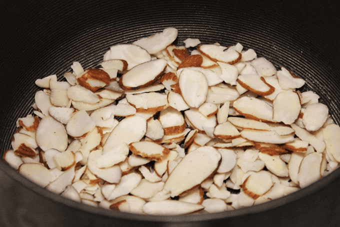 Cooking slivered almonds