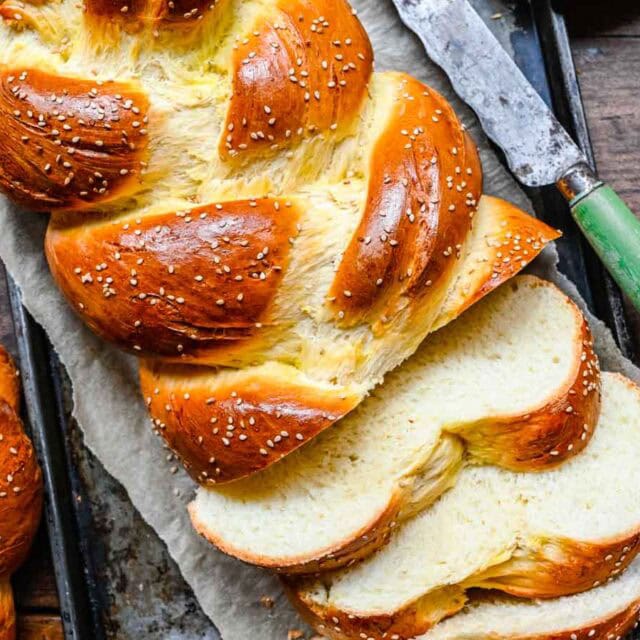 Braided bread loaf sliced 1200x900