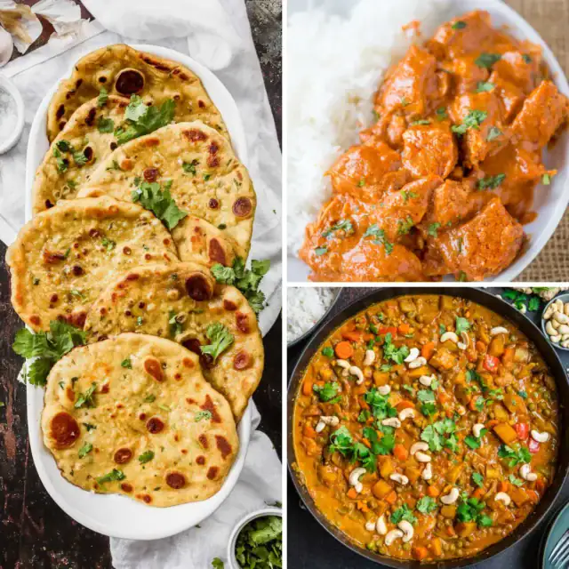 3-image collage of Indian recipes