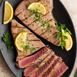 Seared fish fillets.