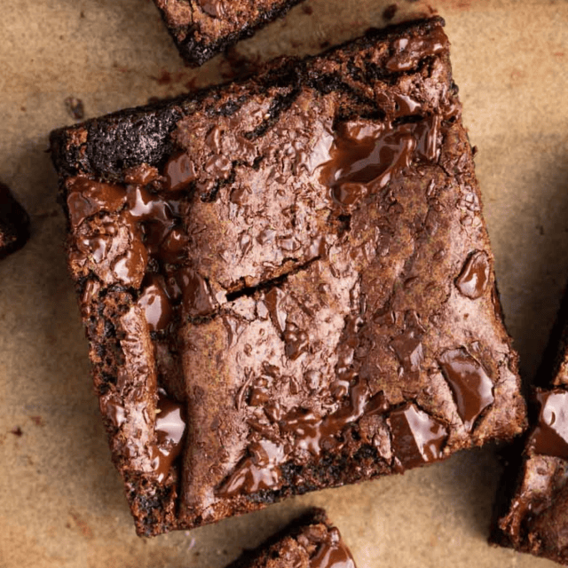 Piece of chocolate brownie.