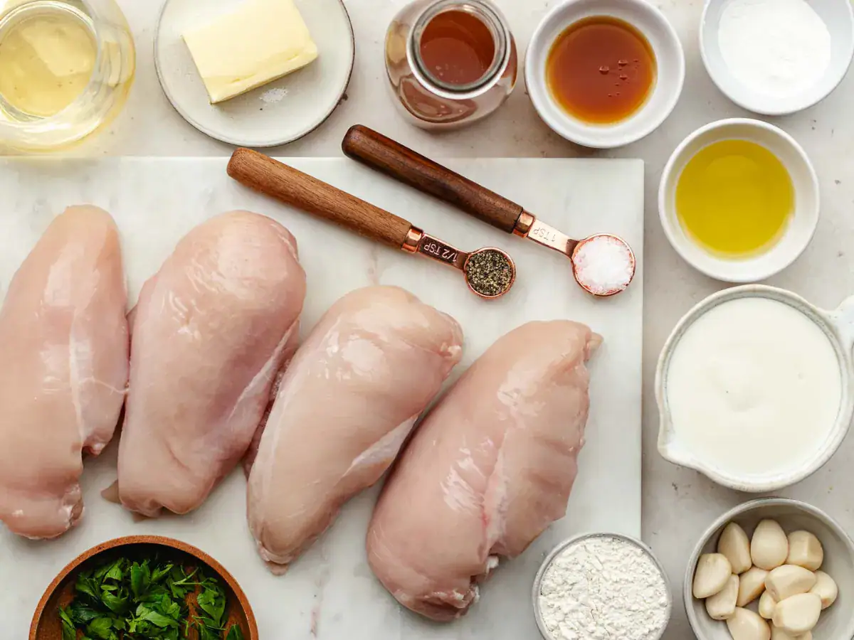 ingredients of a recipe separated into individual bowls.