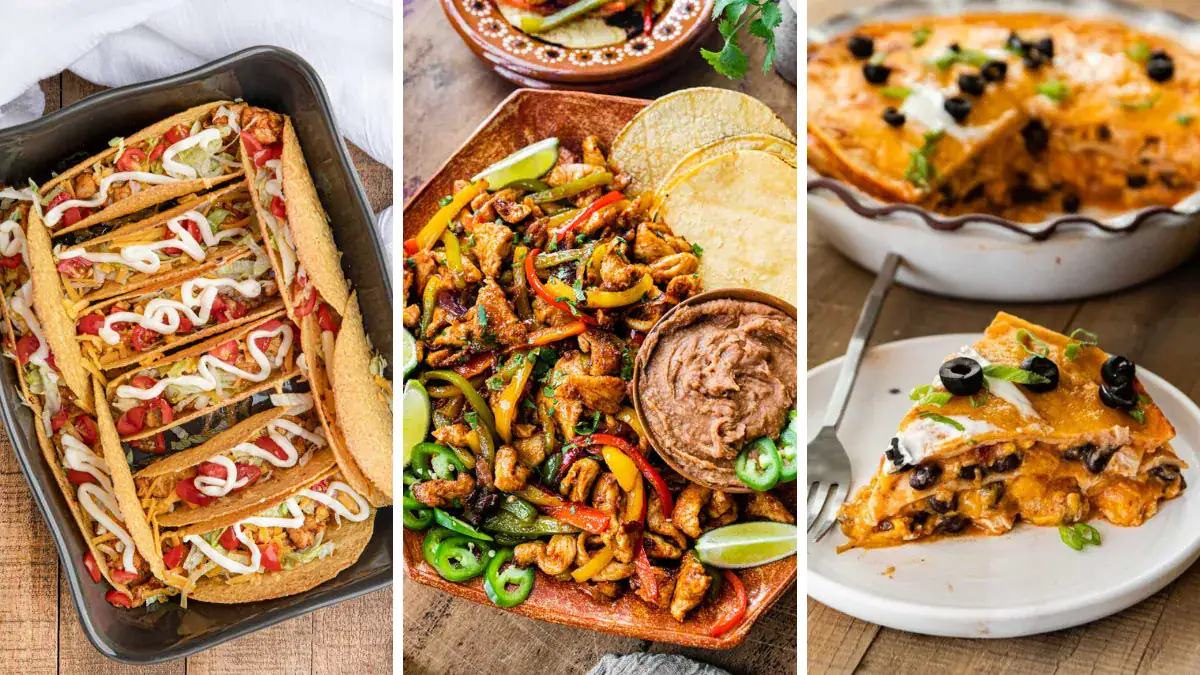 Collage of Mexican chicken recipe