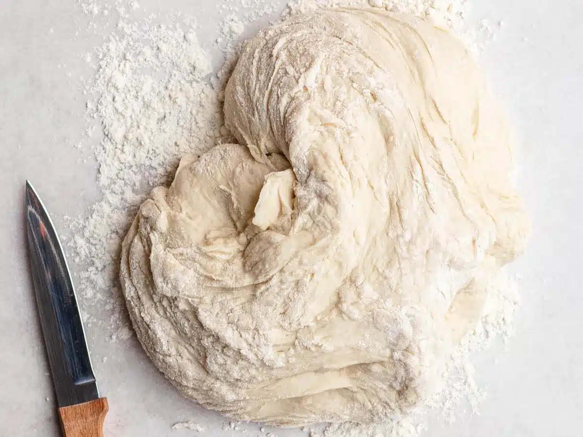 Large ball of dough.