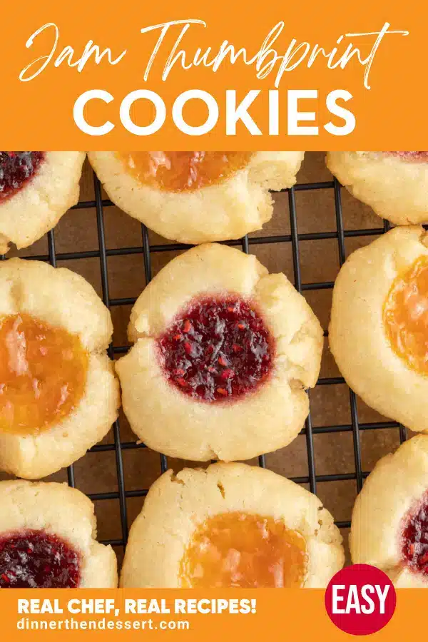 Baking tray with fruit filled cookies.